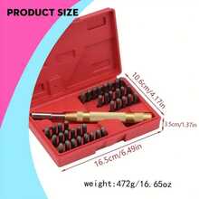 Hobbyworker 38PCS 3mm Auto Punching Tool Steel Metal Number Capital Letter Stamp Set With Automatic Punch Alphabet ID Stamping Punch Set Kit - 38PCS 3mm Punch Stamp Red Kit - View 5
