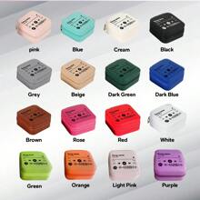 1pc Portable Travel Mini Jewelry Box With Custom Music Code Jewellery Ring Organizer Case Storage Gift Box For Girls Women 12 Colors Optional 10*10*5cm Fashion Birthday Gift For Girlfriend Mother
