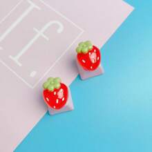 2pcs/Set Cherry/Strawberry Shaped Polyresin Keycaps - Red - View 8