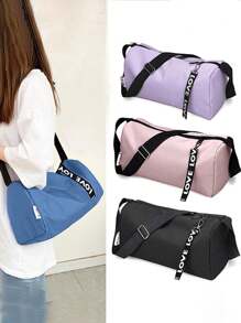 Bolsa de deporte tipo bolso de gimnasio, bolso bandolera de viaje ligero, bolso de fin de semana con compartimento para zapatos, bolso de playa para accesorios de verano y vacaciones, organizador de viaje, bolsa de hospital, accesorios de viaje para campamento, bolsa para la escuela, accesorios escolares - Multicolor - Ver 1