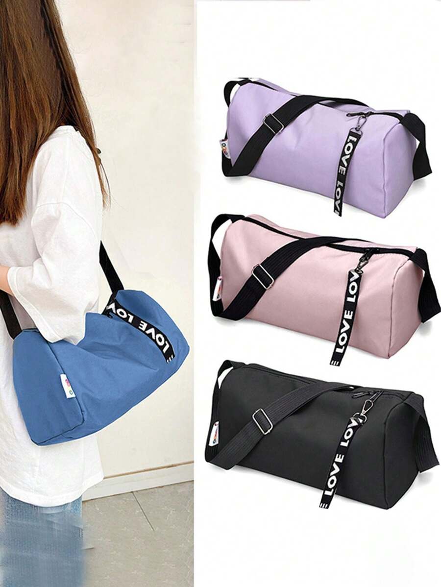 Bolsa de deporte tipo bolso de gimnasio, bolso bandolera de viaje ligero, bolso de fin de semana con compartimento para zapatos, bolso de playa para accesorios de verano y vacaciones, organizador de viaje, bolsa de hospital, accesorios de viaje para campamento, bolsa para la escuela, accesorios escolares - Multicolor - Ver 1