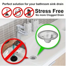 2 piezas Coladores de acero inoxidable para fregadero, atrapapelos de bañera, colador de desagüe y tapa de desagüe para la mayoría de los fregaderos de cocina y baño, 4 tamaños diferentes, decoración del hogar y del baño, decoración de otoño, de vuelta a la escuela