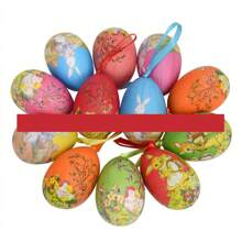 4pcs Bọt Đầy màu sắc Được Sơn Hình dán lễ Phục sinh Trứng Với Treo Trứng Cho bữa tiệc Đồ trang trí ( Màu sắc tùy ý ) - Nhiều màu - Xem 1