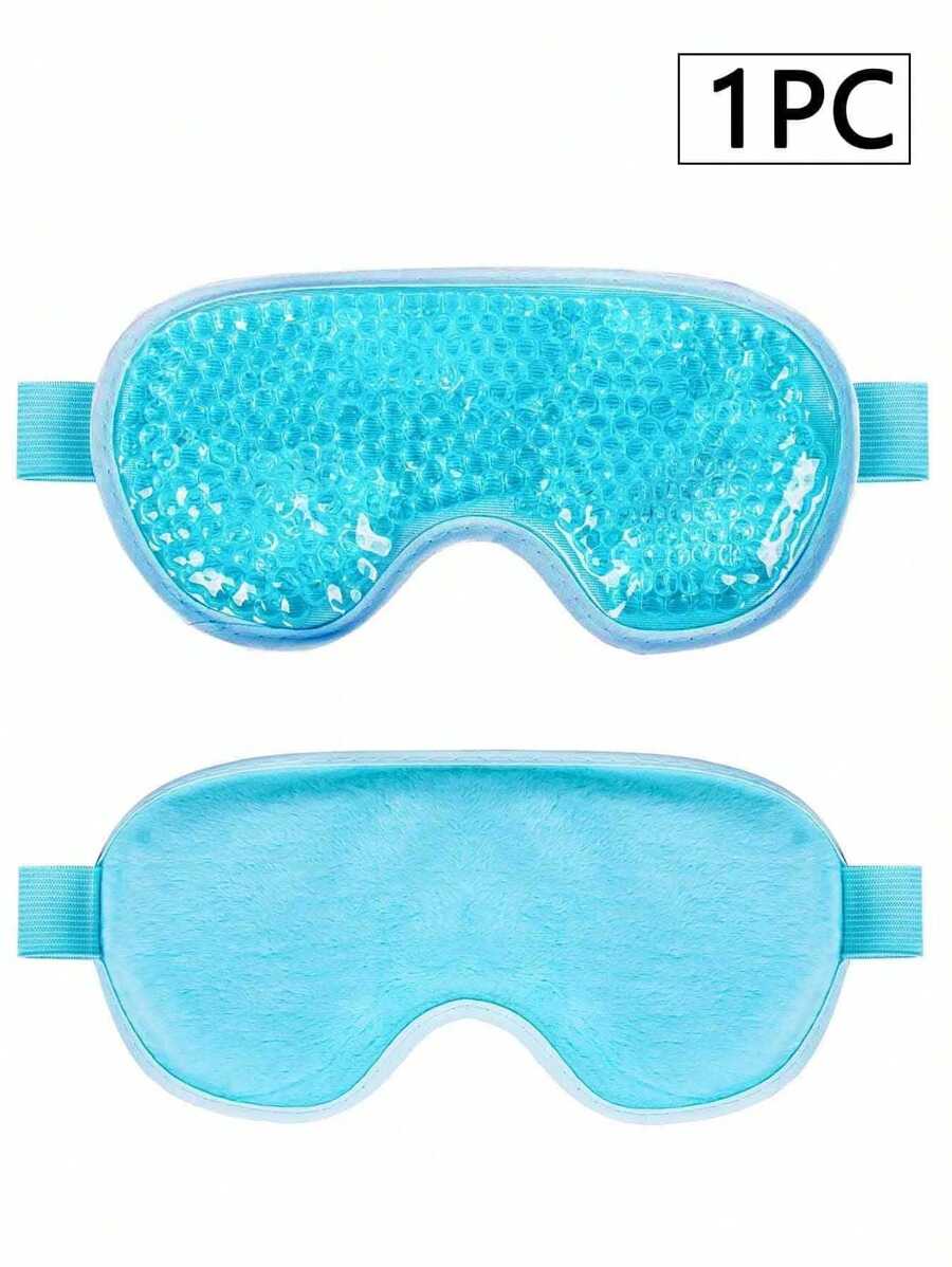 1個旅行必備品：冷敷凝膠珠眼罩,可重複使用的冷卻冰敷眼罩,可減輕浮腫的眼睛,黑眼圈,頭痛,偏頭痛和緩解壓力