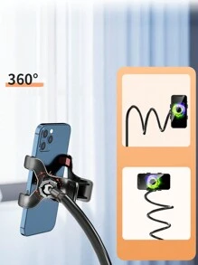 Slouchy Phone Holder Stand, Desktop Multi-Functional Live Broadcast Bedside Phone Stand, Suitable For Watching Tv In Bed - Black - View 5