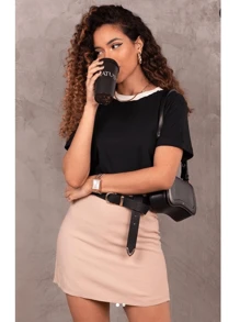 Women Blouses - cuello blanco negro - Ver 3