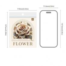 10张复古宠物贴纸，防水，大尺寸花卉贴纸，适用于日记、DIY装饰、剪贴簿、贴纸收藏、剪贴簿用品、趣味贴纸、笔记本电脑贴纸、Kindle手机贴纸 - 彩色 - 查看 6