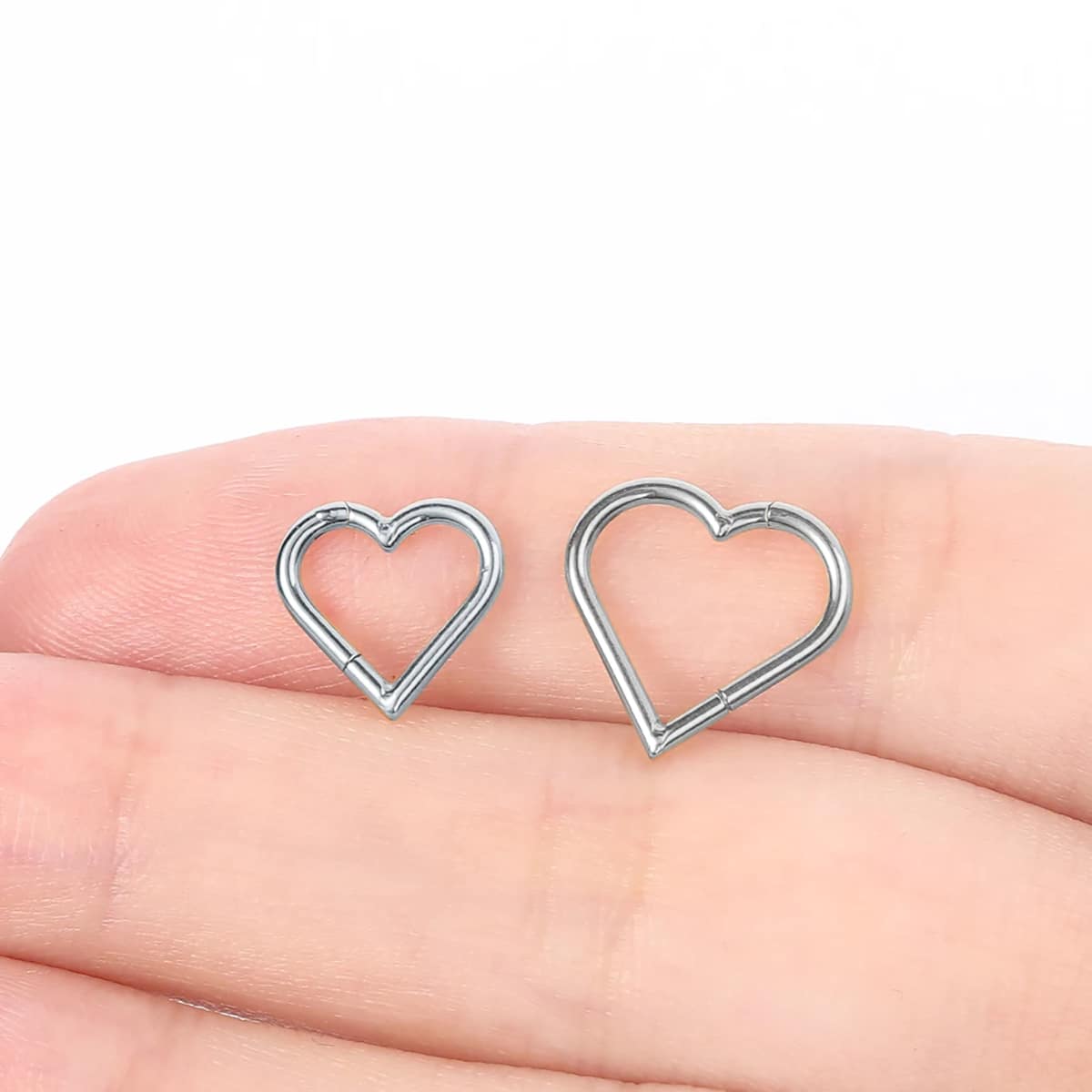 Nose Rings For Women VOJO 2 Pcs Titanium Heart Daith Piercing