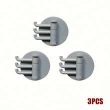 Space-Saving 3-Hook Storage Brackets And Keychain Racks: Easy Wall-Mounted Lockers With A Modern Style For Kitchens And Bathrooms - Multicolor - View 10