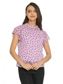Blusa transparente con top - Morado claro - Ver 1
