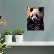 1 張 A5/a4/a3 尺寸現代藝術設計水彩風格熊貓海報,防水可拆卸,房間裝飾禮物,適合客廳或臥室牆壁藝術（不包括框架） - 彩色 - 查看 5