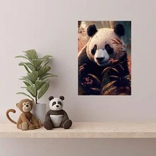 1 張 A5/a4/a3 尺寸現代藝術設計水彩風格熊貓海報,防水可拆卸,房間裝飾禮物,適合客廳或臥室牆壁藝術（不包括框架） - 彩色 - 查看 6