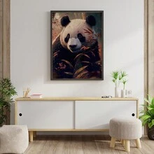1 張 A5/a4/a3 尺寸現代藝術設計水彩風格熊貓海報,防水可拆卸,房間裝飾禮物,適合客廳或臥室牆壁藝術（不包括框架） - 彩色 - 查看 3