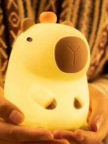 1 套可充电硅胶水豚夜灯可调光寻呼机灯 + 1 条充电线