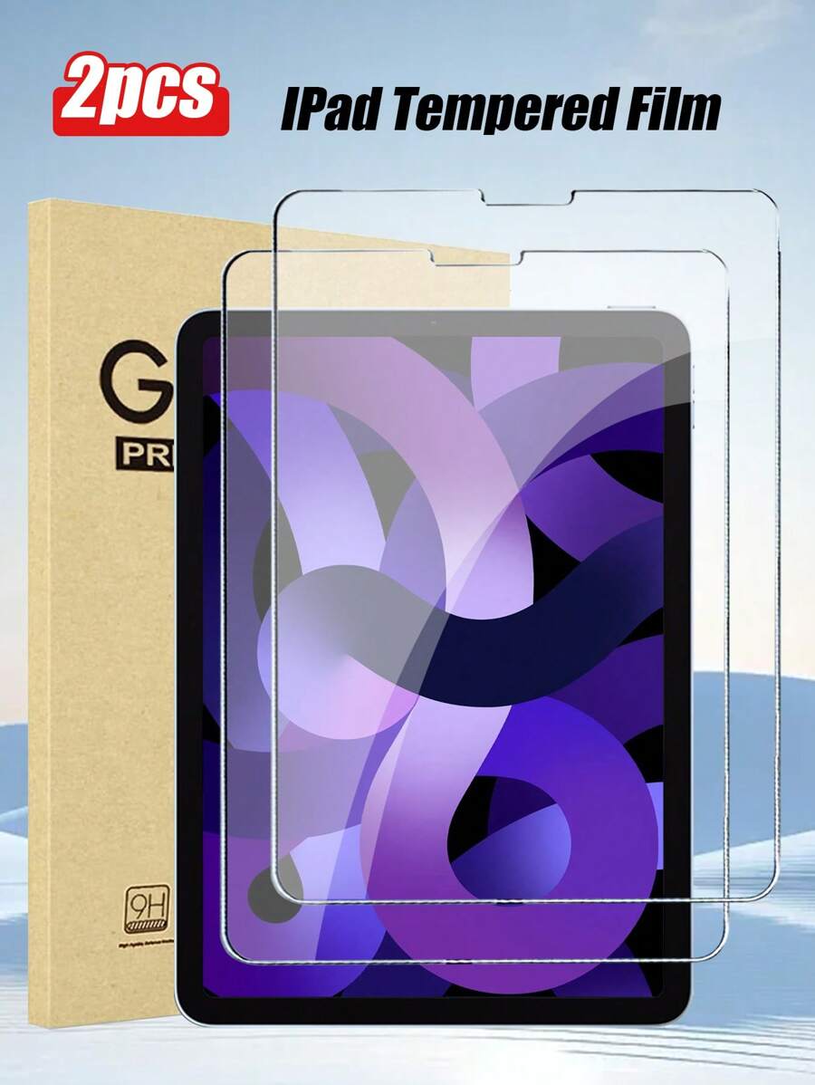 2pcs High Definition Anti-Scratch Screen Protector Glass For IPad, Compatible With Samsung Galaxy Tab (Please Purchase According To Your Tablet Model) - Clear - View 1