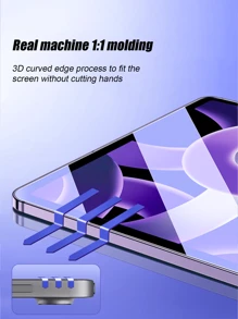 2pcs High Definition Anti-Scratch Screen Protector Glass For IPad, Compatible With Samsung Galaxy Tab (Please Purchase According To Your Tablet Model) - Clear - View 2