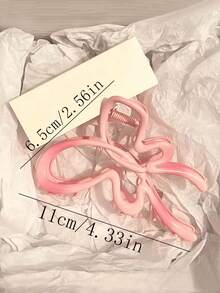 1個女士漸變色Y2K風格可愛蝴蝶中空髮夾，可用於後部造型和時尚配件，適合禮品街頭風格 - 粉色 - 查看 7