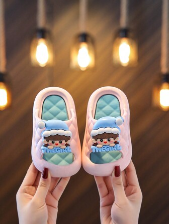 Summer Cute Cartoon Boys And Girls Cold Slippers Indoor And Outdoor Leisure Comfortable Anti Slip Soft Bottom Home Slippers