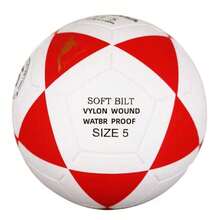Standard Size Triangle Patch Pu Adult Training & Match Soccer Ball - Red and White - View 3
