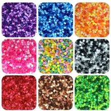 Pana-beads 500 pezzi/confezione, perline da fondere da 5mm, 9 colori misti, dimensione classica, compatibili con Hama e Perler, per arte a pixel, artigianato e regali fatti a mano, creazione di gioielli, ricambi, perline Perler