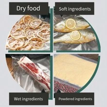 Vacuum Sealer Machine, 65Kpa Dry Moist Vacuum Sealer With 30 Food Storage Vacuum Seal Bags, Home Air Sealing System For Sous Vide, Snacks Freshness - 銀黑色 - 查看 3