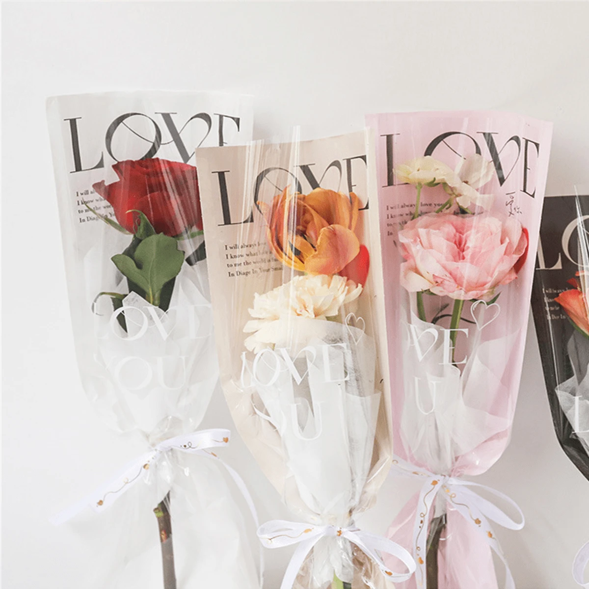 5 chiếc/10 chiếc/20 chiếc Hoa hồng Mô hình Túi Quà tặng Cho Ngày Lễ Tình Nhân , Giường đơn Tay áo Cái túi Đối với Hoa , Dày lên Bao bì Đối với Đám cưới/sinh nhật/tiệc Món quà , Đồ trang trí , Cắm Hoa Quân nhu , Không thấm nước Giấy đóng gói Với Vàng Cạnh Đối với Giường đơn Hoa , Bộ đồ giường , Bao bì quà tặng Đối với Hoa Và Ngày lễ Mẹ - Nhiều màu - Xem 1