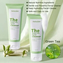 FATAZEN 100克天然有機綠茶臉部清潔乳,抗痘平滑修復去角質,草本美容護膚深層清潔泡沫奶凍 - 綠色 - 查看 5