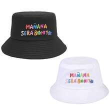 Karol G Mañana Será Bonito Bucket Gorro Pescador Bichota gorro pescador - Blanco y Negro - Ver 1