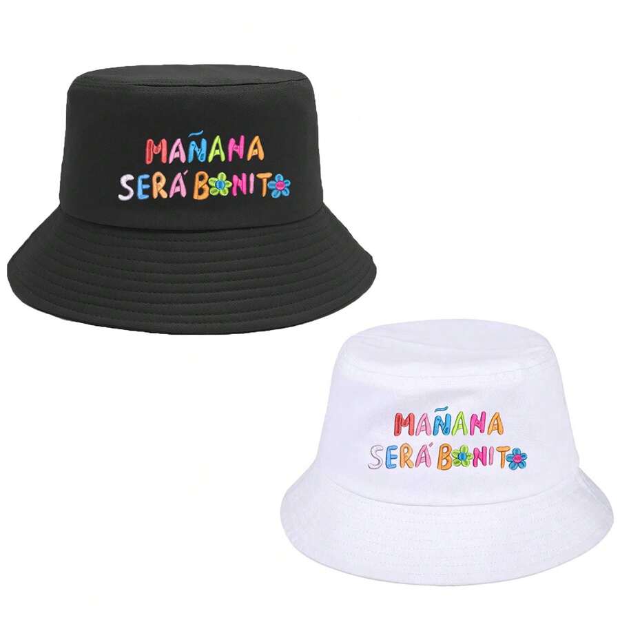 Karol G Mañana Será Bonito Bucket Gorro Pescador Bichota gorro pescador - Blanco y Negro - Ver 1