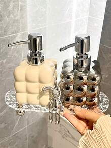 1 Miếng Gốm sứ Thiết kế đám mây Chai có thể nạp lại , Lý tưởng Đối với Xà bông , , Dầu gội đầu , Dầu xả In Phòng tắm - Bạc - Xem 5