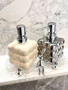 1 Miếng Gốm sứ Thiết kế đám mây Chai có thể nạp lại , Lý tưởng Đối với Xà bông , , Dầu gội đầu , Dầu xả In Phòng tắm - Bạc - Xem 7