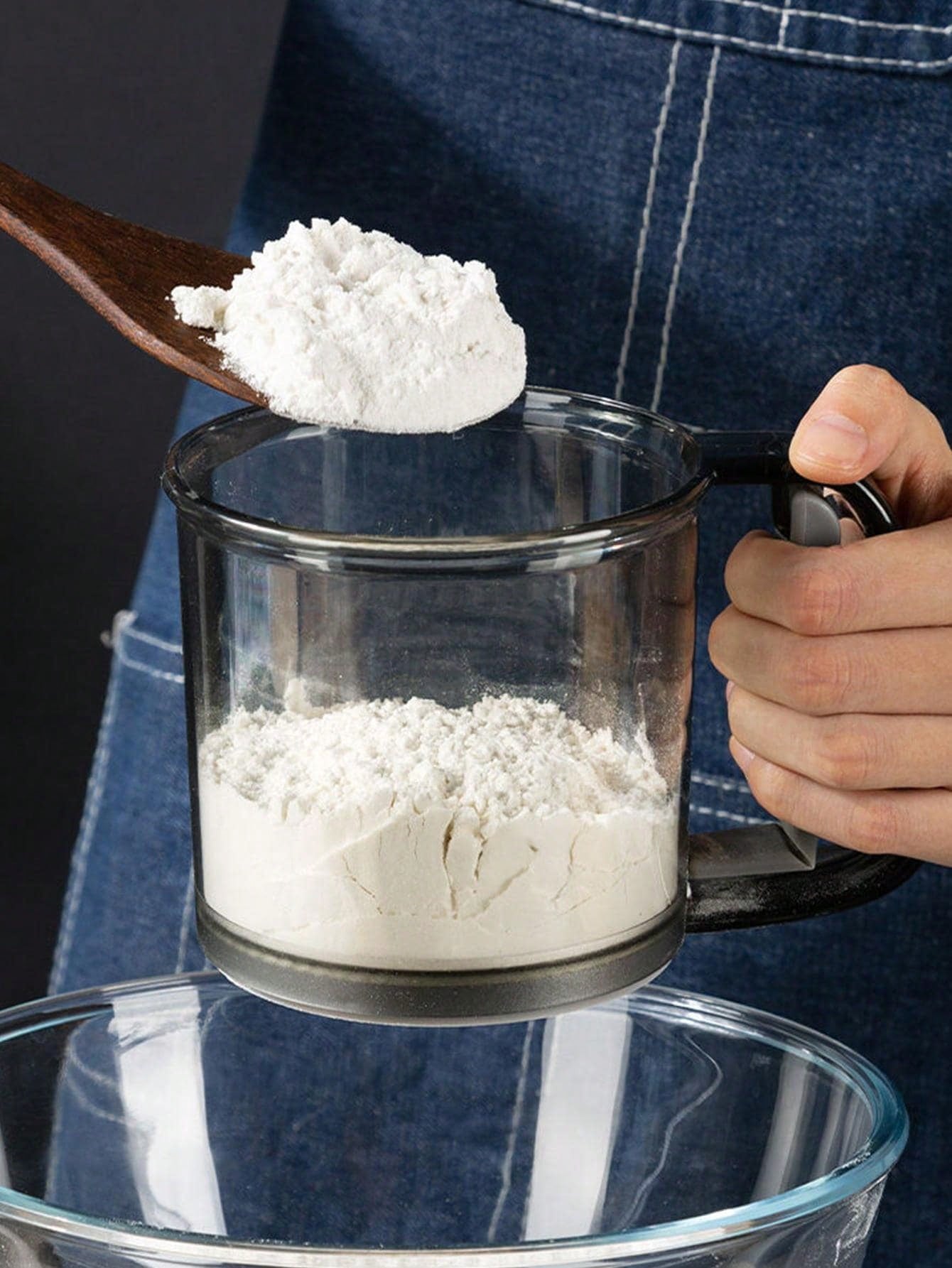 غربال الدقيق المحمول بشكل إناء للاستخدام المنزلي،...