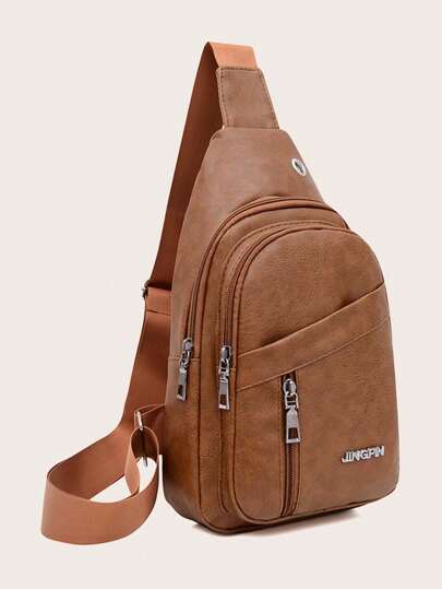 Fashion Solid Color Vintage Fanny Packs, Casual Multi Pocket Chest Bag With Headphone Jack And Adjustable Shoulder Strap, Versatile Commuting Shoulder Bags, Outdoors Travel Crossbody Waist Bag Scream Bag Belt Bag Travel Bag Sling Bag Winter Christmas Bum Bag Purse Thanksgiving Side Bag Hobo Bag Travel Essentials Retro Bag Valentine Day Holiday Essentials Stickers Brown Bag Back To School Valentines Gifts Valentine Gifts For Men Vintage The Sporty Life Vacation Gift Bag Pack Spring Vintage Bags School Supplies Belts Small Bag For Men Body Bag For Men Father Day Gift Pouch