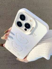 1個漸變藍色直線熊設計防摔亞克力手機殼，適用於 iPhone 14 - 彩色 - 查看 3