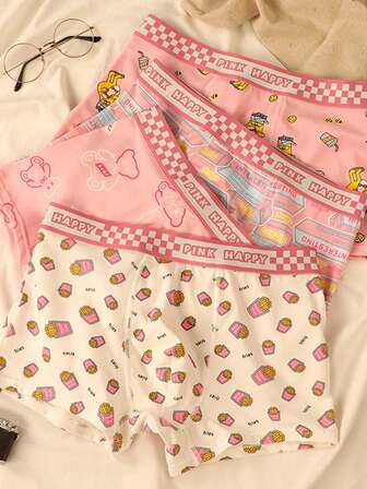 Men 4 Pieces Of Mid-Waist Boxers