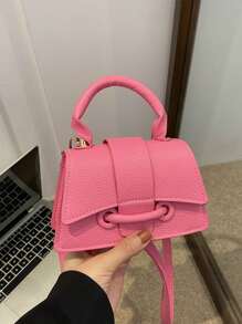 迷你手提包，简约异域风情单肩包，百搭时尚斜挎包，Presbycrime 女士钱包 - 粉色 - 查看 7
