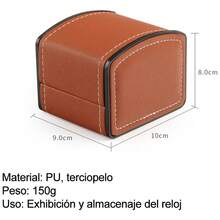 Estuche De Relojes Caja Estuche Para Rrelojes Porta Relojes - Marrón - Ver 6