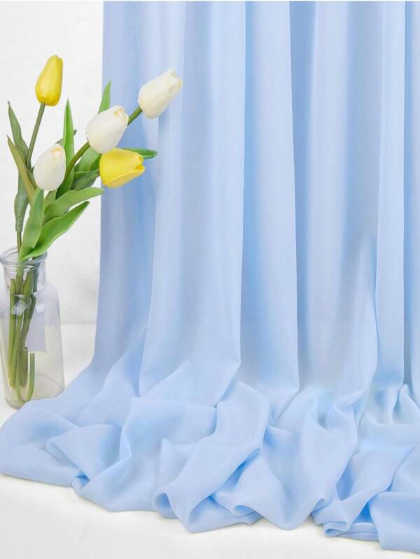 1 Stück Chiffon Hintergrundtuch In Fester Farbe Für Hochzeitszeremonie, Empfang Oder Party