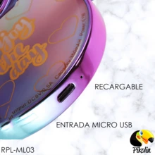 Espejo con luz recargable  RPL-ML03 - Dorado - Ver 2