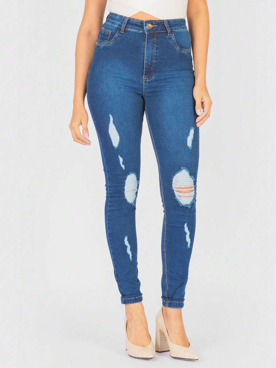 Women Jeans - Màu xanh lam - Xem 1