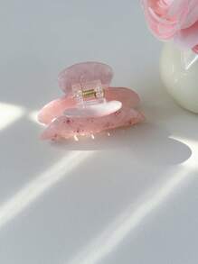 OUSEON 1 Kẹp tóc axit axetic màu hồng nhạt đính đá giả cho nữ thanh lịch, phụ kiện màu hồng ngày lễ tình nhân, kẹp tóc, kẹp hàm, kẹp tóc kẹp tóc thu đông phụ kiện tóc cho phụ nữ cho trang phục đi nghỉ - Màu Hồng baby - Xem 3