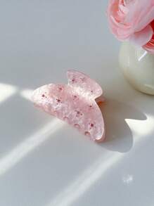 OUSEON 1 Kẹp tóc axit axetic màu hồng nhạt đính đá giả cho nữ thanh lịch, phụ kiện màu hồng ngày lễ tình nhân, kẹp tóc, kẹp hàm, kẹp tóc kẹp tóc thu đông phụ kiện tóc cho phụ nữ cho trang phục đi nghỉ - Màu Hồng baby - Xem 2