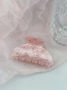 OUSEON 1 Kẹp tóc axit axetic màu hồng nhạt đính đá giả cho nữ thanh lịch, phụ kiện màu hồng ngày lễ tình nhân, kẹp tóc, kẹp hàm, kẹp tóc kẹp tóc thu đông phụ kiện tóc cho phụ nữ cho trang phục đi nghỉ - Màu Hồng baby - Xem 6