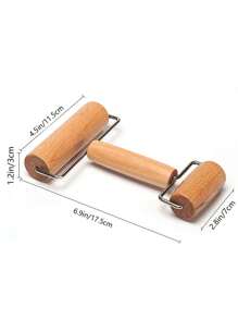 1入組不粘木製擀麵杖素色堅固耐用家用麵團擀麵杖廚房烘焙烹飪易於清理