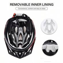 Adults' Ultra-Light Adjustable Mountain Bike Helmet - Maximum Comfort And Protection For Your Outdoor Cycling Adventure. - Black and White - View 6
