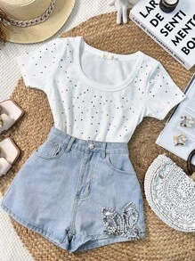 Women T-Shirts - 白色 - 查看 3