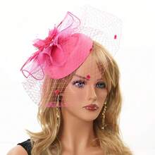 歐美風格的原創新娘網狀帽,马术比赛,鸡尾酒派对,舞會配件羽毛首饰,優雅 - 羽毛頭飾 - 查看 6