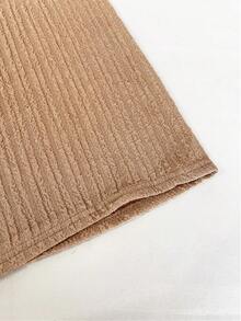 Pantalones Anchos de tela ligera y fresca - Caqui - Ver 4