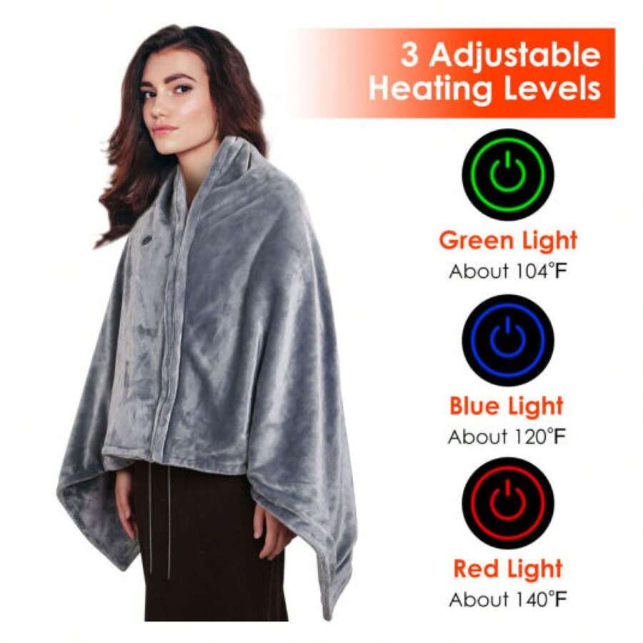 heated throw shawl