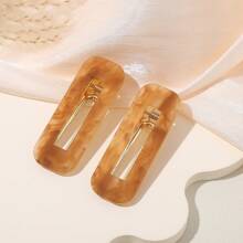 4 件装醋酸纤维无痕防钩发夹休闲 - 彩色 - 查看 3